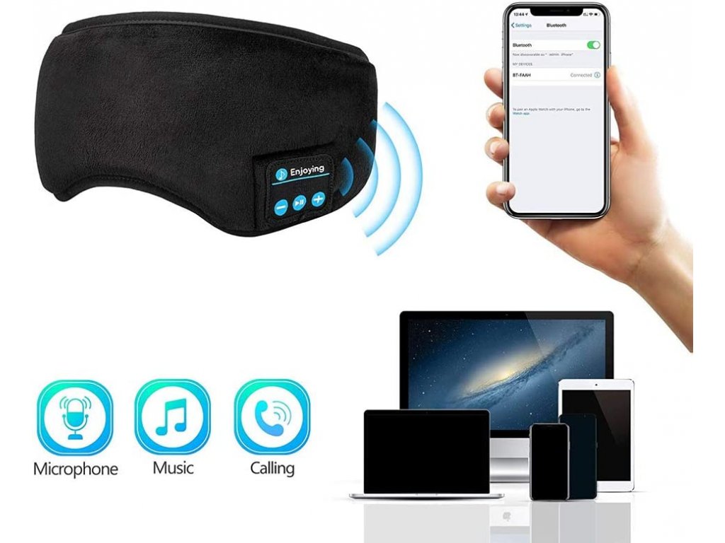 bluetooth spalna maska ​​s slušalkami unikat